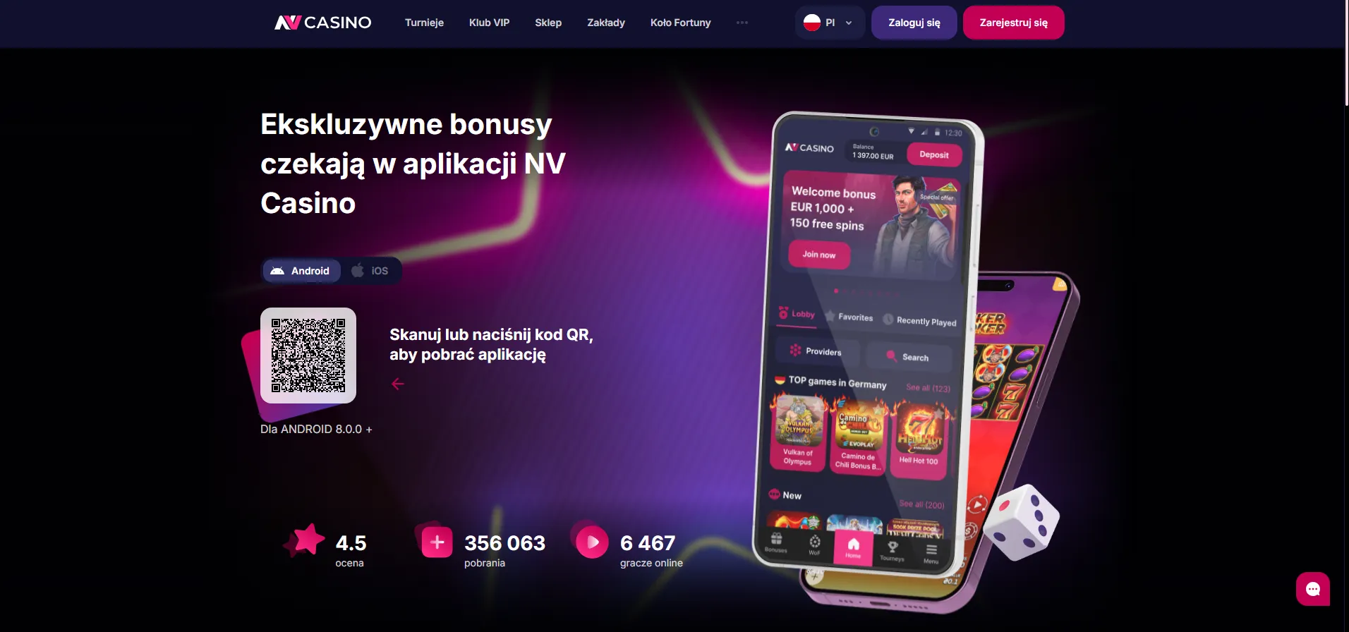 NV Casino login app – logowanie przez aplikację mobilną na Android i iOS